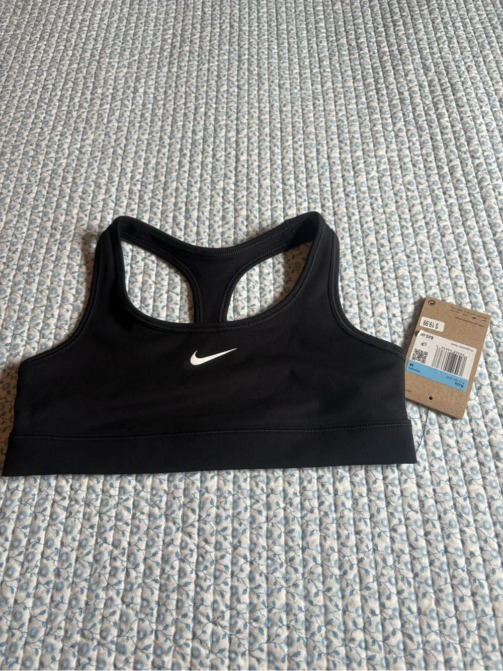 Nike Girls Black Sports Bra Racerback NWT